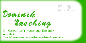 dominik masching business card